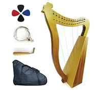 QiaoDongDian Lyre Harp 19/15 Corde Corde in Nylon Corde in Nylon Mogany Body Lyra Harp Maple Sdraia Strumento per Music Lovers Principianti Bambini Adulti con Intagliato Nota Tuning Wrench Pick up