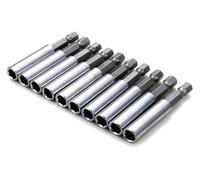 QIAOG 1PC/10PCS Set di supporto estensione for cacciavite magnetico, lunghezza 60 mm, gambo esagonale da 1/4 pollice, adattatore for punta trapano,0222