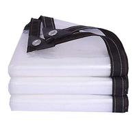 QIAOH Telone Impermeabile Trasparente 2x2m, Telo PVC Occhiellato Trasparente, Telone Copertura Protezione Piante Teloni Telo Impermeabile di Plastica Trasparente con Occhielli
