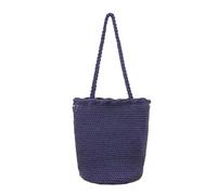 QiaoJun Borsa A Tracolla di Paglia,Borsa Paglia Senneous Single Borsa a Mano a Mano a Maglia a Mano a Mano COT Ruster Holiday Beach Bank Casual Bag(Blue)