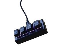 QIAOLIDA 4 Tastiera USB con cavo di piccole dimensioni Cut Copy Select per un ingresso rapido dei comandi per workstation e gaming