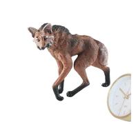 Qiaonan Lupo Figurine Giocattoli, Realistico animale della foresta lupo marrone figure giocattolo, Figurine modello lupo Giocattoli educativi prescolari per bambini Regali di compleanno Forniture per