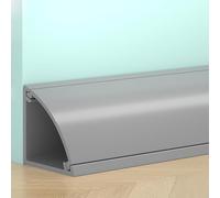 QiaoRong Canalina Passacavi Calpestabile per Angoli a Parete Tagliabile Passacavi Pavimento in PVC, Autoadesivo, Protegge i Cavi e Previene Gli Inciampi(Gray,2x2cm/0.8x0.8in)