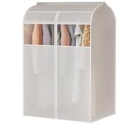 QiaoRong Copri Abiti da Armadio, Riutilizzabile, Peva, Copriabiti per Cabina Armadio con Una Finestra Trasparente, Buste Trasparenti per Vestiti(12x24x47in/30x60x120cm)