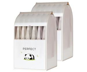 QiaoRong Copriabiti da Armadio con Finestra Trasparente Grande, 2 Pezzi di Copriabiti per Cabina Armadio Custodie per Abiti per Abiti, Vestito, Fondo Chiuso(80x60x120cm/31x24x47in)