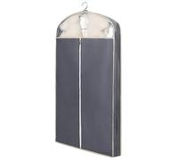 QiaoRong Custodie per Abiti, Buste per Vestiti Grande con Cerniera e Finestra Trasparente Visibile Copriabiti da Armadio per Pelliccia, Visone, Piumino, Cappotto di Cotone(Gray,60x10x110cm/24x4x43in)