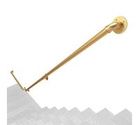 qiaosiye Corrimano in Ferro Battuto Passamano per Interni Scale, semplicità Moderna Ringhiera Fissaggio a Parete, Oro | Argento | Nero | Bianco | Giallo (Color : Gold, Size : 6ft(180cm))