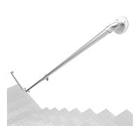 qiaosiye Corrimano in Ferro Battuto Passamano per Interni Scale, semplicità Moderna Ringhiera Fissaggio a Parete, Oro | Argento | Nero | Bianco | Giallo (Color : Silver, Size : 4ft(120cm))