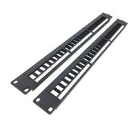QiaoYoubang 2 pezzi di 24 porte vuote Keystone Patch Panel-1U Montaggio a rack o a parete UTP Patch Panel per Keystone Jacks-48,3 cm Multimeadia Patch Panel
