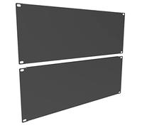 QiaoYoubang Confezione da 2 pannelli vuoti 4U - Pannello server rack in metallo per armadio server rack da 19" o enclosure, nero (4U)