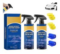 Qiawi Car Scratch Spray, Qiawi Advanced Car Quick-Acting Coating Agent Spray, Oil Film Emulsion Glass Cleaner 3 in 1 High Protection Coating Sprays Waterproof (2pcs)