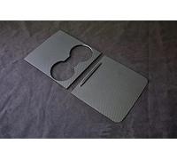 QIBBEI per Tesla Model Y 2019 2020 2021 2022 ABS di Controllo Centrale Portabicchieri Acqua Decorazione del Pannello Copertura(2021 Matte Carbon)