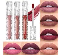QIBEST Impermeabile Diamante Shimmer Glitter Lipgloss Rossetto liquido opaco Lucido Perla Smalto labbra LipTint a lunga durata Trucco donna