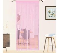 QiBoYuYe Tenda Perlata Della Tenda Porta Esterna Tenda Antimosche Per Porta Esterna Tenda a Fili Interna Tenda Perline Esterno Per Mosche Divisorio Per Stanze Finestre Decorazioni (rosa, 90 x 200 cm)