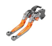 QIBOZNG Leva Frizione Freno Regolabile per 790 Adventure R 790 ADV 2017-2023 Moto Manubrio Leve Freno A Mano Pieghevole Allungabile Leve Freno Frizione(Titanium Orange)