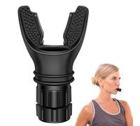 QIBZI Apparecchiature per logopedia Istruttore di resistenza respiratoria, allenatore di respirazione nero, macchina per esercizi portatile leggera