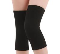 QIBZI Ginocchiere di supporto Ginocchiere ortopediche elastiche nere per sostenere le ginocchia e alleviare dolori articolari e distorsioni (taglia M)