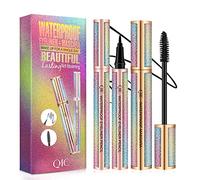 QIC Starry Sky Mascara e Set Eyeliner,Mascara per Ciglia in Fibra di Seta 4D con Kit Eyeliner Liquido Set Trucco Occhi Perfetti,Impermeabile,Antimacchia,Lunga Durata,Ad Asciugatura Rapida（2 Pack）