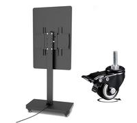 QICBYING Carrello TV Mobile su Ruote - Supporto per Display Girevole Orizzontale E Verticale, Supporto TV Portatile da Pavimento per Schermi Piatti LED da 32-65 Pollici, Fino A 100kg