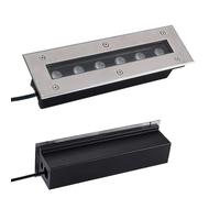 QICBYING Faretto LED Rettangolare da Incasso, Lampada da Cortile Interrata, Luci Lineari da Esterno Interrate da 24 V, Luci per Corridoi Impermeabili IP67 Luci per Gradini(Green,6w(24v))