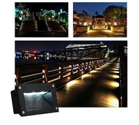 QICBYING Lampada da Giardino - Faretto da Incasso A LED per Scale, Luci per Gradini da Esterno Impermeabili IP65, Luci per Gradini da Corridoio/Luci Angolari AC 85-265V(Yellow,6W(205 * 85mm))