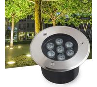 QICBYING Lampada da Terra for Esterni - Luce Sotterranea A LED, Lampada da Incasso Rotonda Impermeabile IP65, per Vialetto, Giardino, Percorso, Patio, Luci Decorative da Pozzo(Warm light-DC24V,24W)