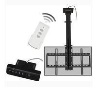 QICBYING Supporto TV da Pavimento - Staffa TV Motorizzata da Soffitto, Sollevatore Elettrico Telescopico per TV con Telecomando E Interruttore di Comando, per TV da 32-75 Pollici
