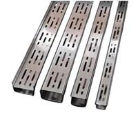 QICEHESE Sistema di drenaggio for trincee 304SS for carichi Pesanti, Confezione da 6 - Canali di drenaggio con coperture Estraibili for un'efficiente Gestione dell'Acqua all'aperto(3.5x3cm)