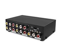 QiCheng & LYS - Amplificatore splitter audio video per decoder via cavo DVD DVR TV analogica 1 in 4 out 3 Cinch AV (1 giro 4)