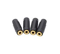 QiCheng&LYS Connettori adattatore femmina/femmina audio da 3,5 mm stereo jack da 3,5 mm placcati in oro (Adattatore 4PCS)