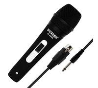 QiCheng&LYS Microfono karaoke, Microfono dinamico, Microfono palmare unidirezionale cavo XLR da 3,5 m (M-6900)