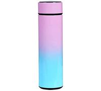 QiCheng&LYS Tazza termica da viaggio, Tazza termica sigillata,17 OZ / 500 ML,Senza BPA acciaio inossidabile PVC 304, con display della temperatura, Adatto per acqua calda e fredda (Rosa pendenza)