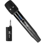 QiCheng&LYS Wireless Karaoke Microfono Set Due Microfono Telefono Cellulare con Ricevitore Microfono con Volume Regolabile