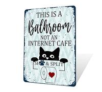 QiCHo Targa sarcastica in metallo con scritta in lingua inglese "This Is Bathroom Not An Internet Cafe", 30,5 x 20,3 cm
