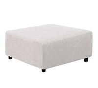 qiden Fodera per Poggiapiedi Quadrata Fodera per Ottomana Elasticizzata,10% Più Spessa Jacquard Fodera per Pouf Elastico Grande Fodere per Piedi con Fondo Elastico,Lavabile in Lavatrice-dente biancoM