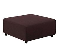 qiden Fodera per Poggiapiedi Quadrata Fodera per Ottomana Elasticizzata,10% Più Spessa Jacquard Fodera per Pouf Elastico Grande Fodere per Piedi con Fondo Elastico,Lavabile in Lavatrice-BraunM