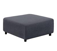 qiden Quadrato Copri Poggiapiedi Jacquard Peluche Più Spessa Fodera per Pouf Elasticizzato Anti-Slip copriscarpe ottomano con fondo elastico, Lavabile in lavatrice-grado-XL