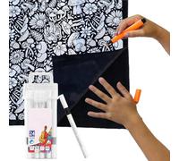 Qidures Coperta da colorare fai da te con 24 pennarelli, per colorare le tue coperte morbide, progetti artistici creativi e personalizzati, regalo per feste di Natale, decorazione per la casa e la