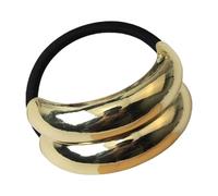 Qidures Elastici per capelli senza, supporti per coda di cavallo | Fascetta per capelli in metallo con fascia per coda di cavallo. Fascetta per a di a doppio,Elastici per