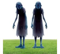 Qidures Gemelli Spaventosi Decorazioni Halloween per Giardino,Decorazioni Spaventose Stakes da Esterno Gemelli 2 Pezzi - Supporto da Infilare per Halloween per Patio Prato Prateria Feste Carnevale