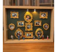 Qidures Scatola Fai Da Te Con Silhouette Mini Museo Per amicis Di Coppie