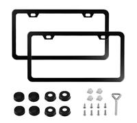 Qidures Supporto Auto - 2 Pezzi Finitura Opaca | Supporti Anteriori e Posteriori per Targhe,Ideale per Pendolari, Viaggi Urbani, Utilizzo Quotidiano, Gite Familiari, Trasferimenti Brevi, Auto, Furgoni