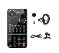 QIeAny Cambia Voce Portatile, Cambia Voce Portatile, Disguiser Vocale da Gioco, 9 Effetti Sonori, 13 modalità di Musica Elettronica+Supporta L'uso Simultaneo su 3 Dispositivi,B