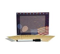 Qiebenav Retro Money Box USA Flag Wooden con risparmio banco per Bambini Adulti riutilizzabili Banca Piggy Moneta Facile A
