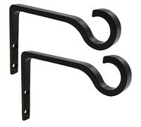 QIEGL Staffa per piante da appendere, 15,2 cm, in metallo, gancio decorativo da parete per appendere lanterne, mangiatoia per uccelli, cesto di fiori, decorazione per interni ed esterni, confezione da