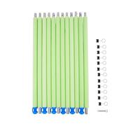 QIERF 6 aste di ricambio per trampolino da giardino, palestre e parchi (verde, 195 cm, asta dritta)