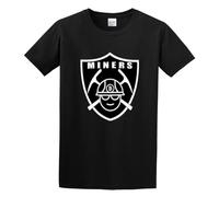 QIESHEOK Bitcoin Miners Graffiti Cool Style Unisex 100% Cotton Short-Sleeve T-Shirts Black L