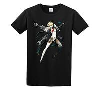 QIESHEOK Blazblue Cross Tag Battle Aegis Unisex 100% Cotton Short-Sleeve T-Shirts Black XXL