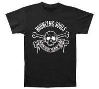 QIESHEOK Bouncing Souls Never Say Die Unisex 100% Cotton Short-Sleeve T-Shirts Black S