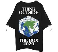 QIESHEOK Canary Yellow Virgil Abloh - Think Outside The Box Unisex O-Neck 100% Cotton Short-Sleeve T-Shirts Black S